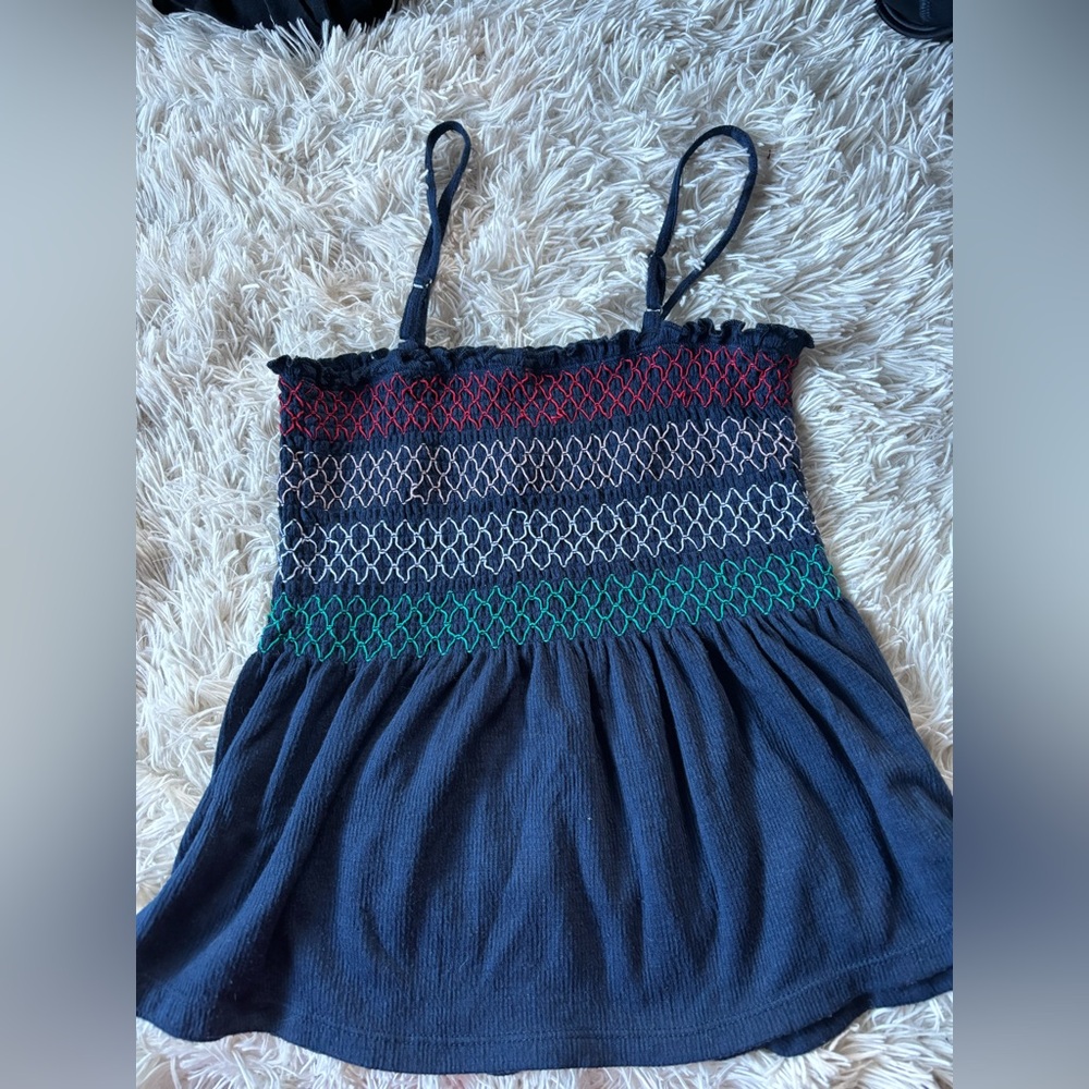 Multicolor Smocked Top